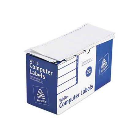 Avery Dennison Avery, DOT MATRIX PRINTER MAILING LABELS, PIN-FED PRINTERS, 1.94 X 4, WHITE, 5000PK 4022